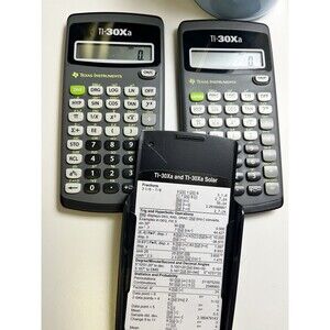 2 Texas Instruments: TI-30XA Solar Scientific Calculator Working Math